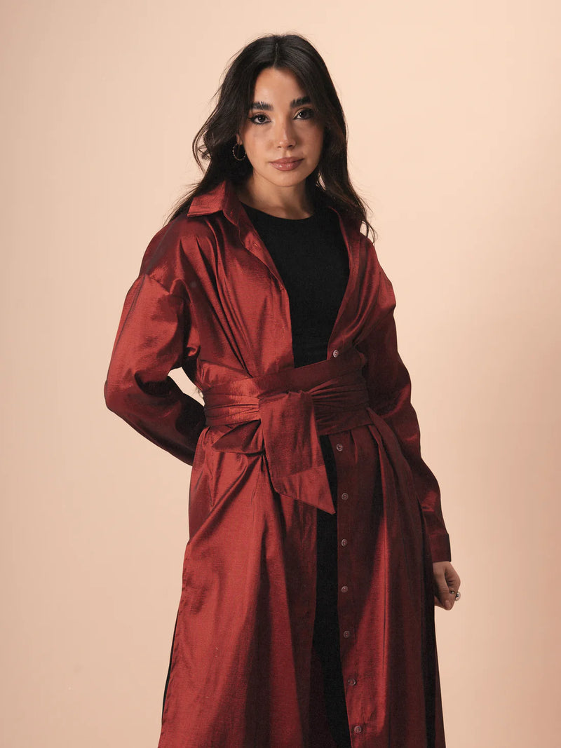 Seraya Wrap Shirt Dress