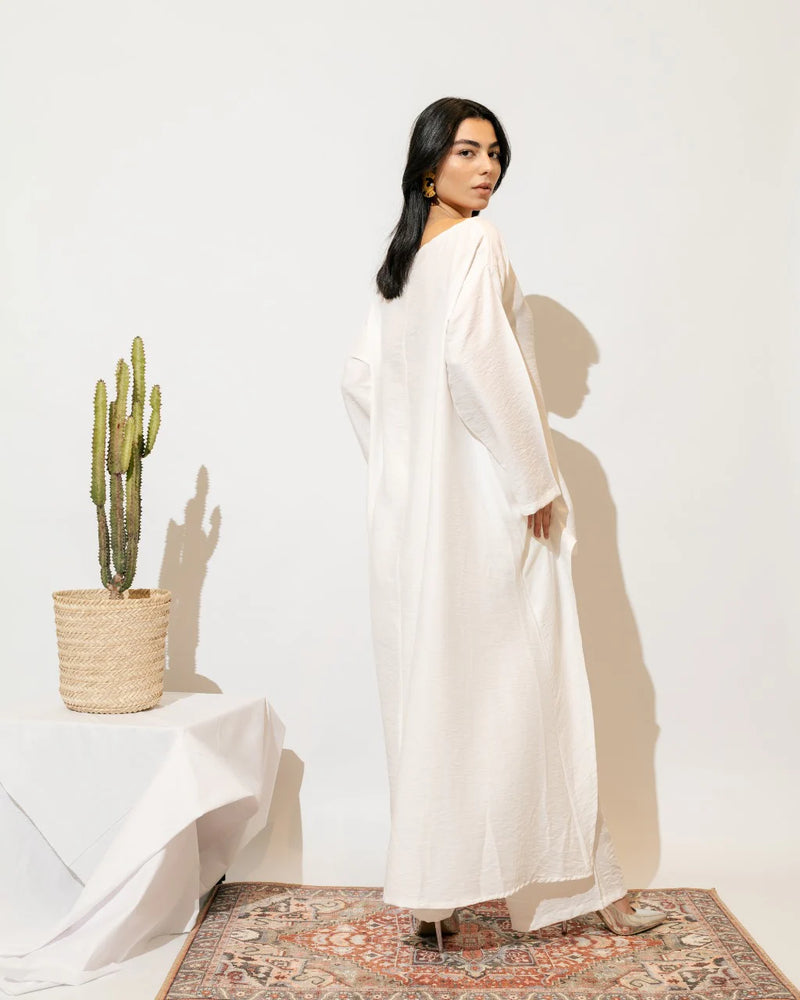 Cold-Shoulder Linen Set