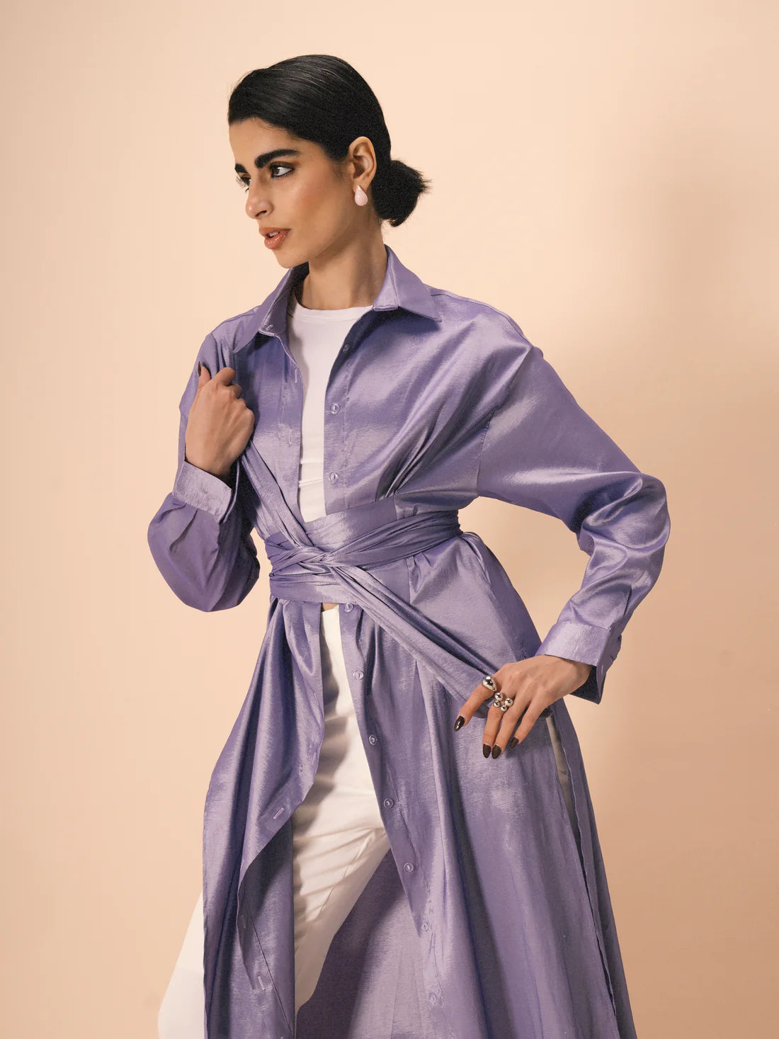 Seraya Wrap Shirt Dress